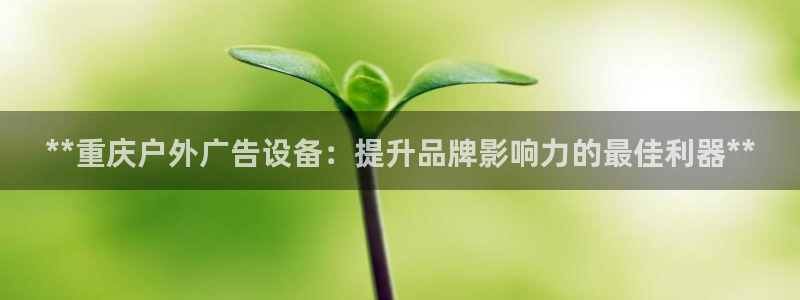 杏宇平台怎么样：**重庆户外广告设备：提升品牌影响力的最佳利器**