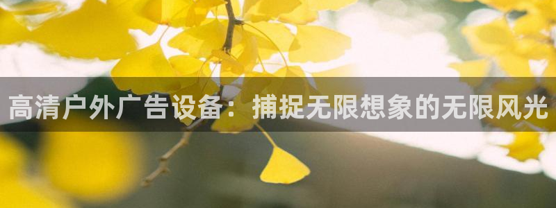杏宇代理注册：高清户外广告设备：捕捉无限