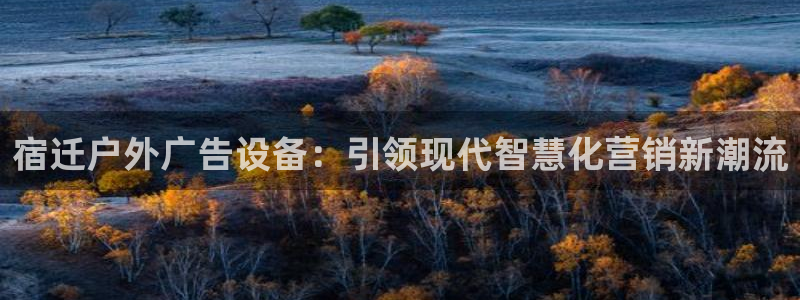 杏宇平台主管：宿迁户外广告设备：引领现代